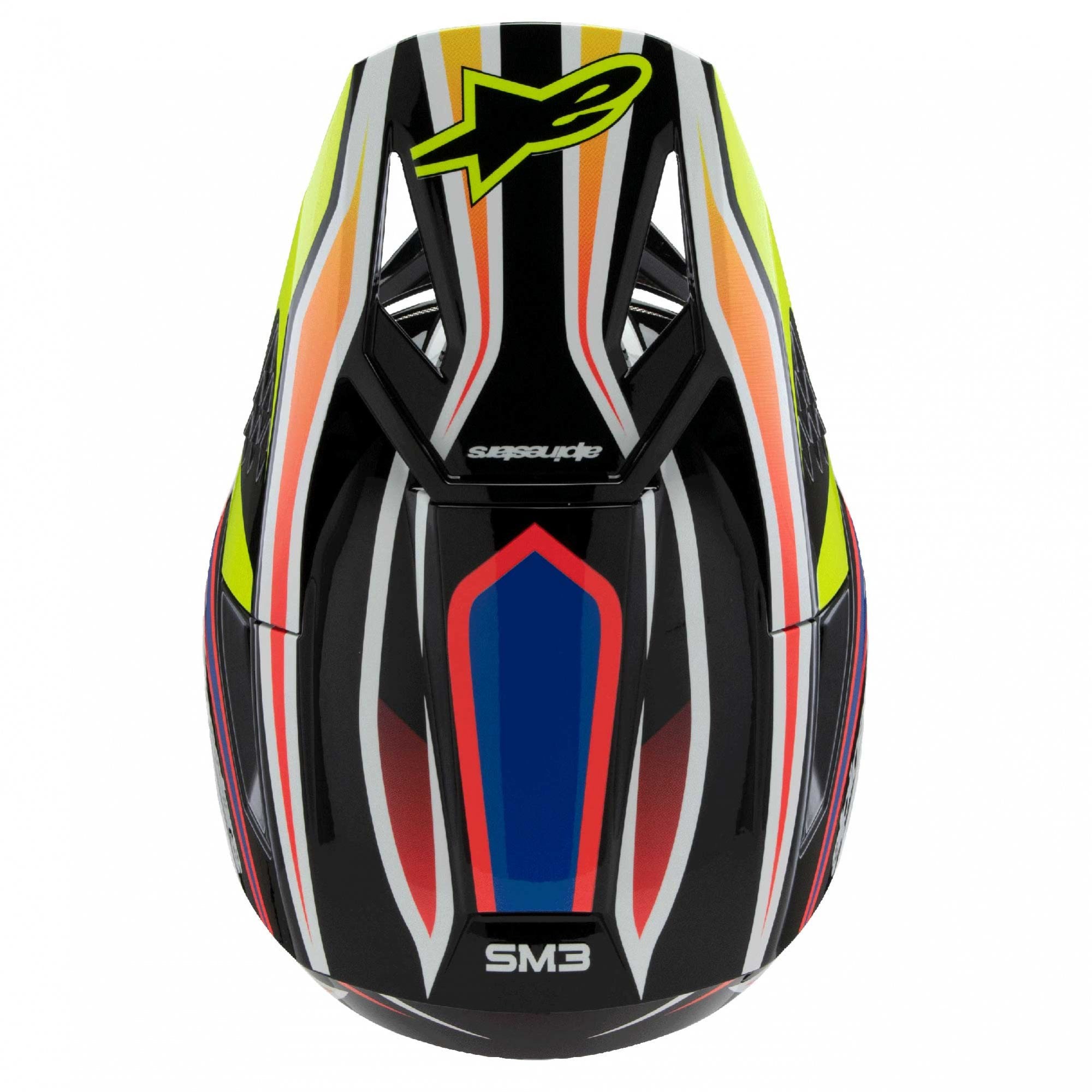 Alpinestars (MX26) Youth Helmet - S-M3 WURX ECE06 (Black/Yellow Fluo/Blue/Red Gloss)