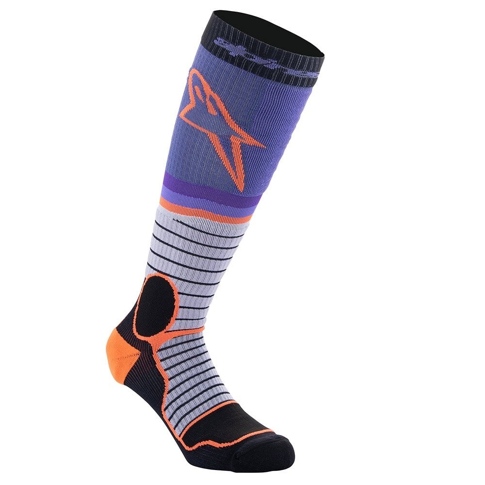Alpinestars (MX26) Socks - MX Pro (Black/Grey/Purple)