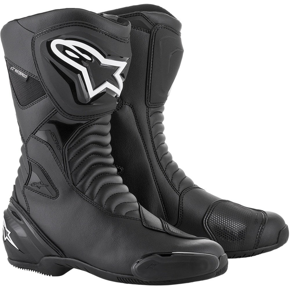 Alpinestars SMX S Waterproof Motorcycle Sports Boots (Black)