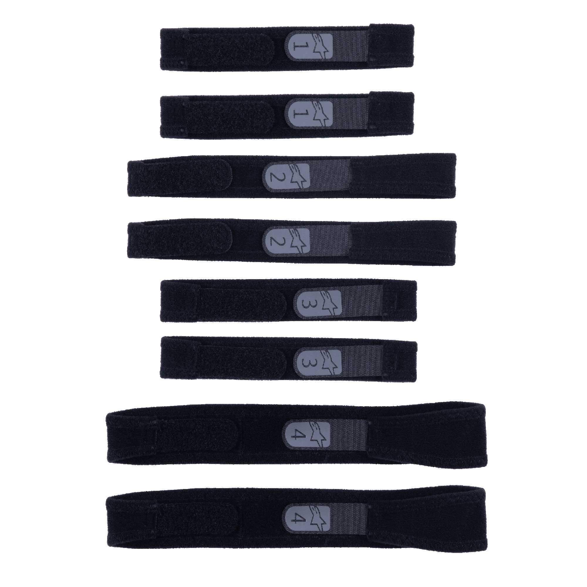 Alpinestars (Spares) Knee Brace Single Strap Set - Supertech RK-1/RK-7/RK-10 (Black/Grey)