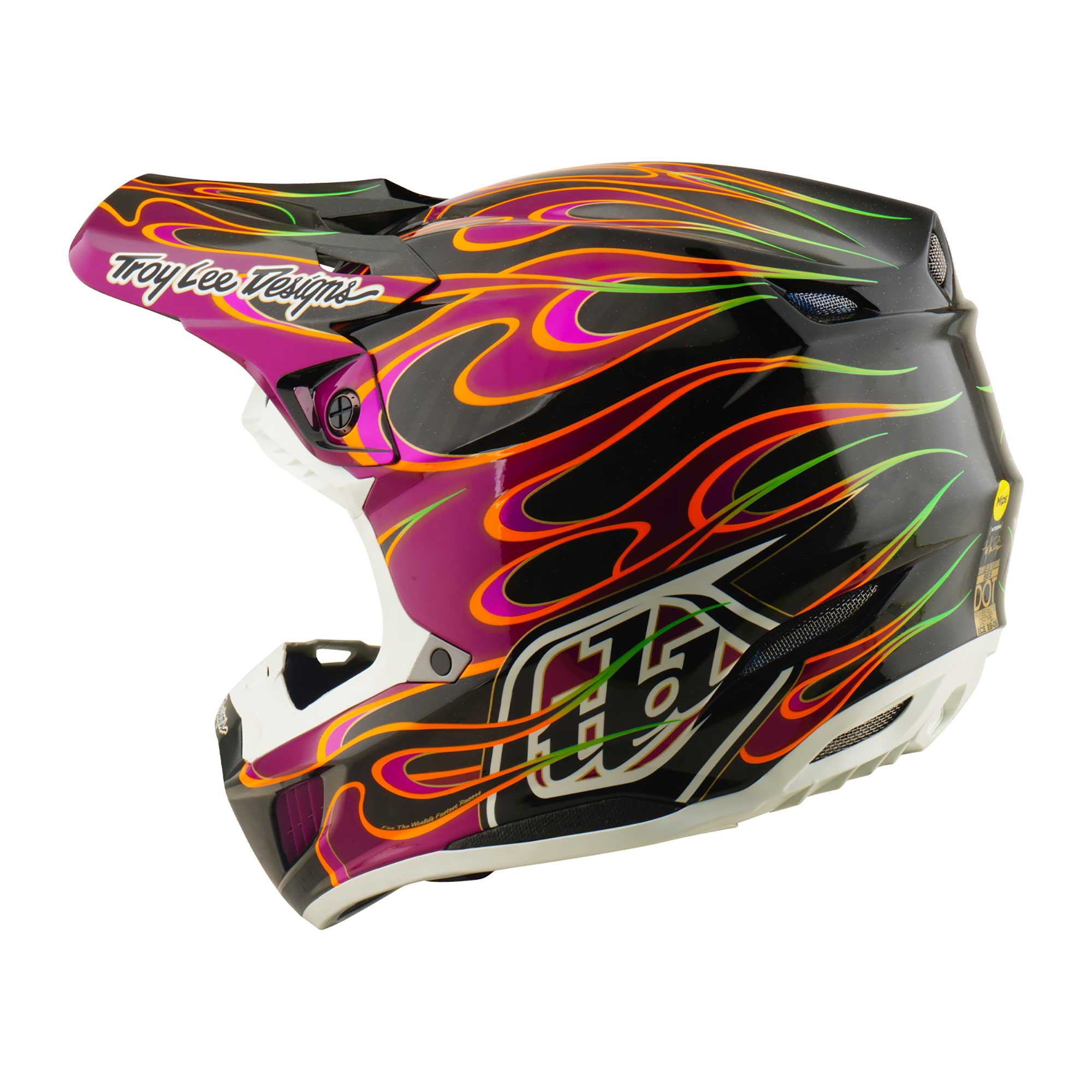 Troy Lee Designs MX | Enduro Helmet - SE5 Carbon MIPS - TORCHED (Black / Violet)