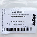 KTM Genuine Part - Rear Spindle, KTM SX/SXF 125-450 23-27, EXC/EXCF 125-500 24-27, Husqvarna TC/FC 125-450 23-27, FE/TE 125-501 24-27, Gas Gas 125-500 24-27 - A46010085044