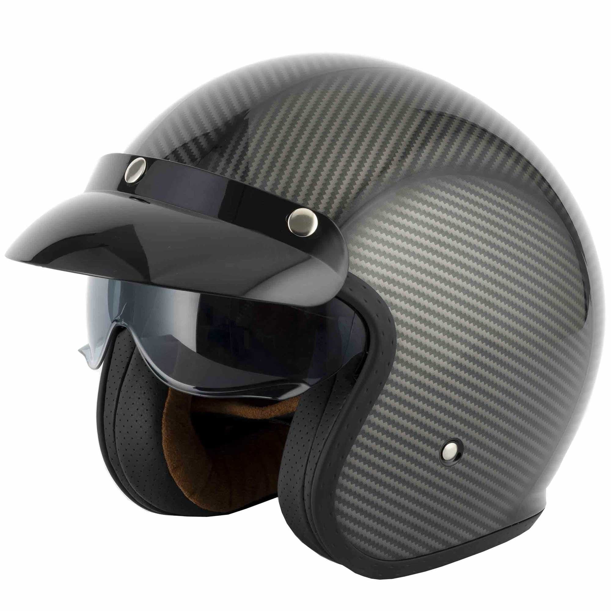 Vcan (2025) Helmet - H589 **With Peak** Delta FCW (Gloss Carbon)