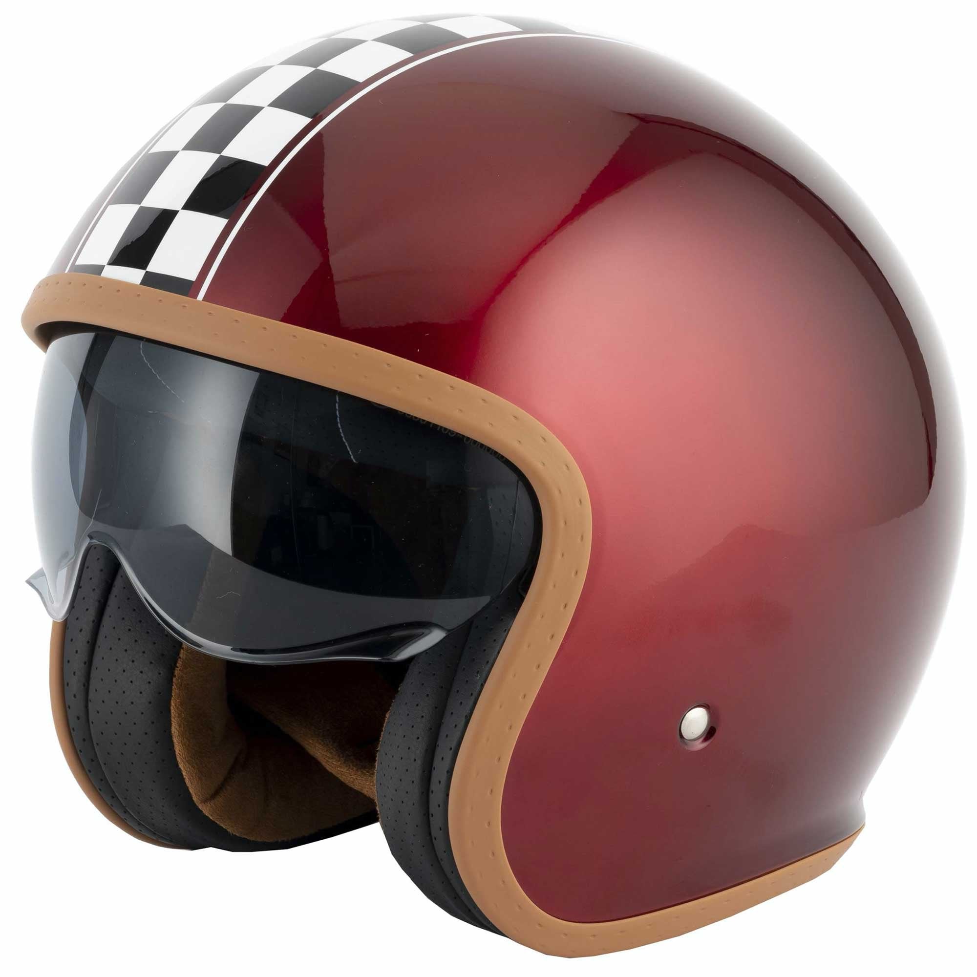 Vcan (2025) Helmet - H589 Classic Victory (Burgundy Gloss)