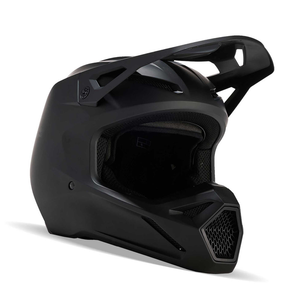 FOX Racing MX Youth Helmet - V1 PLAIN (Matte Black)