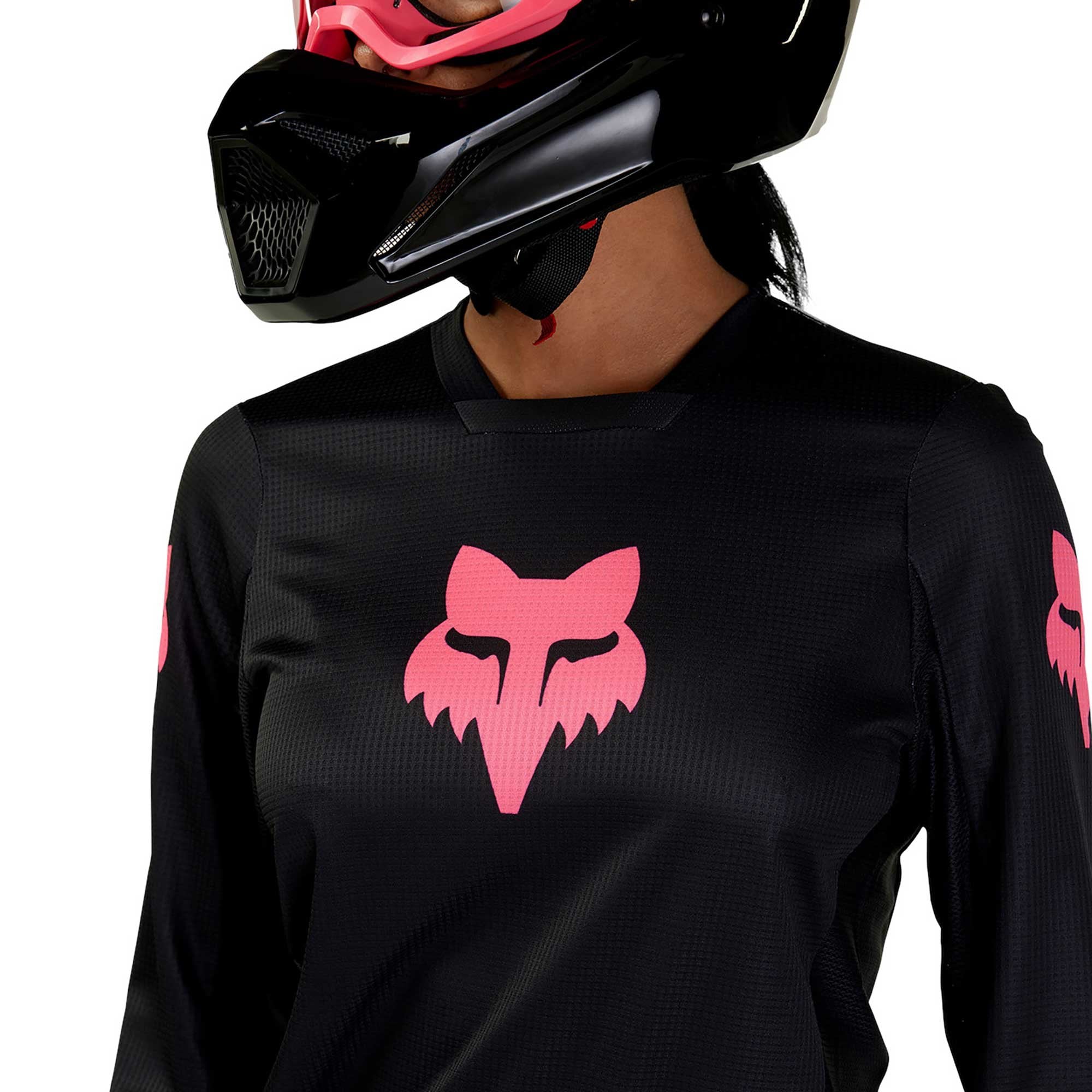 FOX Racing Womens MX Jersey - BLACKOUT (Black/Black)