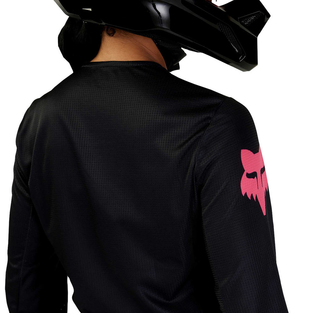 FOX Racing Womens MX Jersey - BLACKOUT (Black/Black)