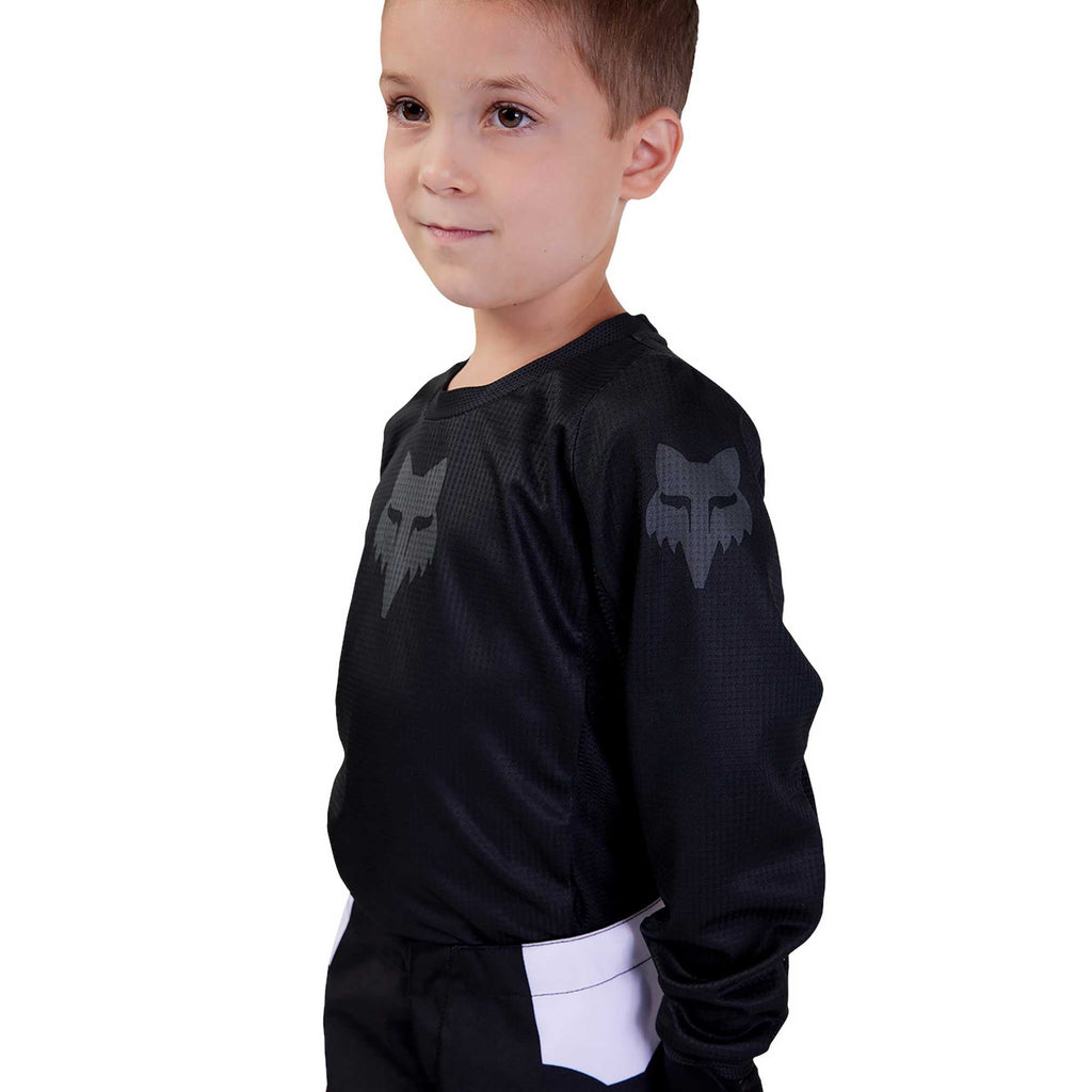 FOX Racing Kids MX | eBike Jersey - BLACKOUT (Black/Black)