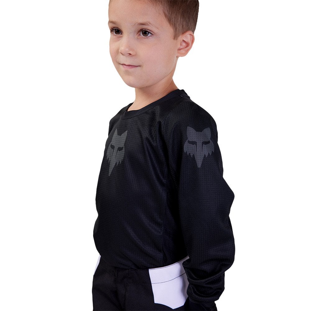 FOX Racing Kids MX | eBike Jersey - BLACKOUT (Black/Black)