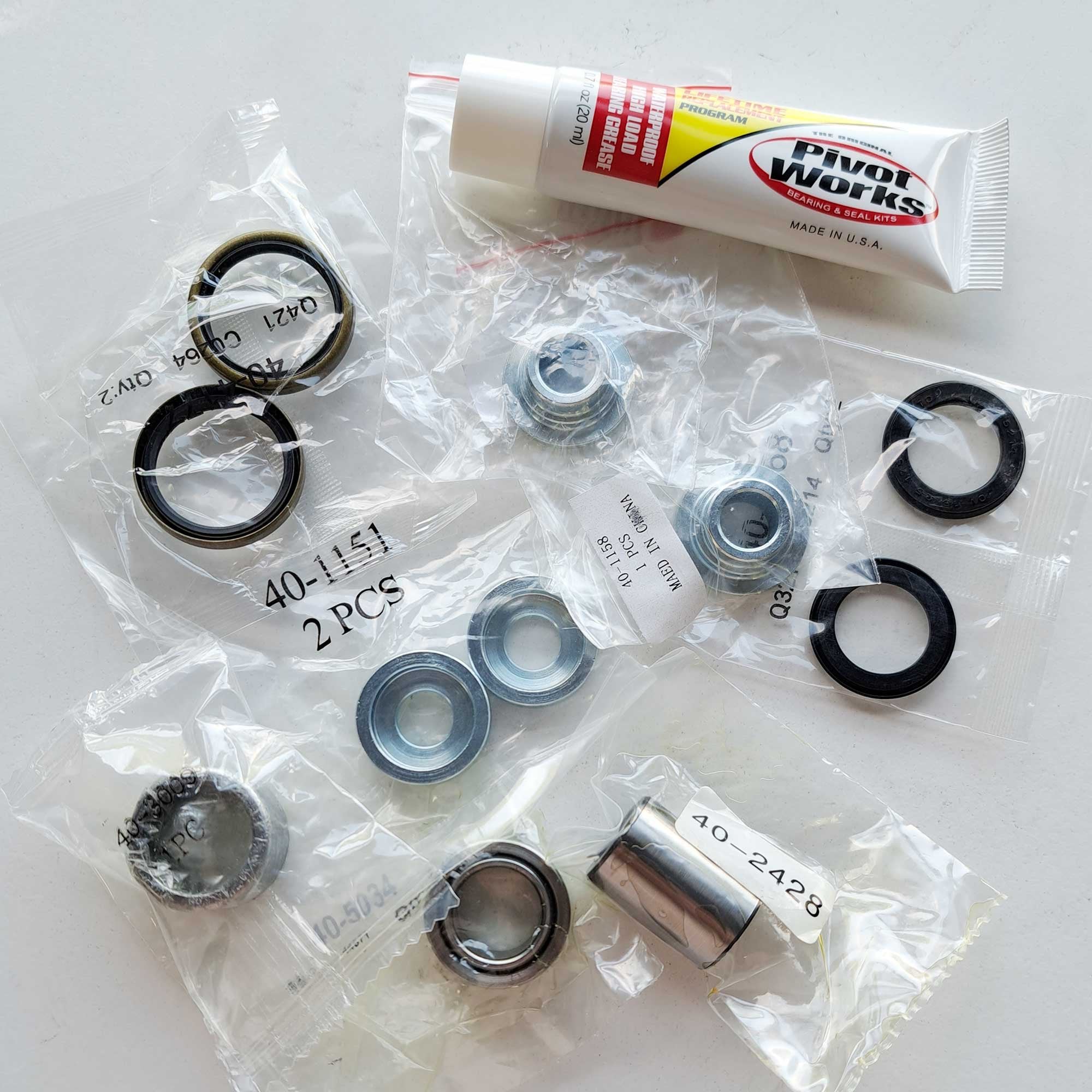 Pivot Works - Rear Shock Bearing Kit (29-5059 / 27-1089) - KTM 125/250SX 02-11 250SX 12-22 250SXF 05-10 450SXF 07-10