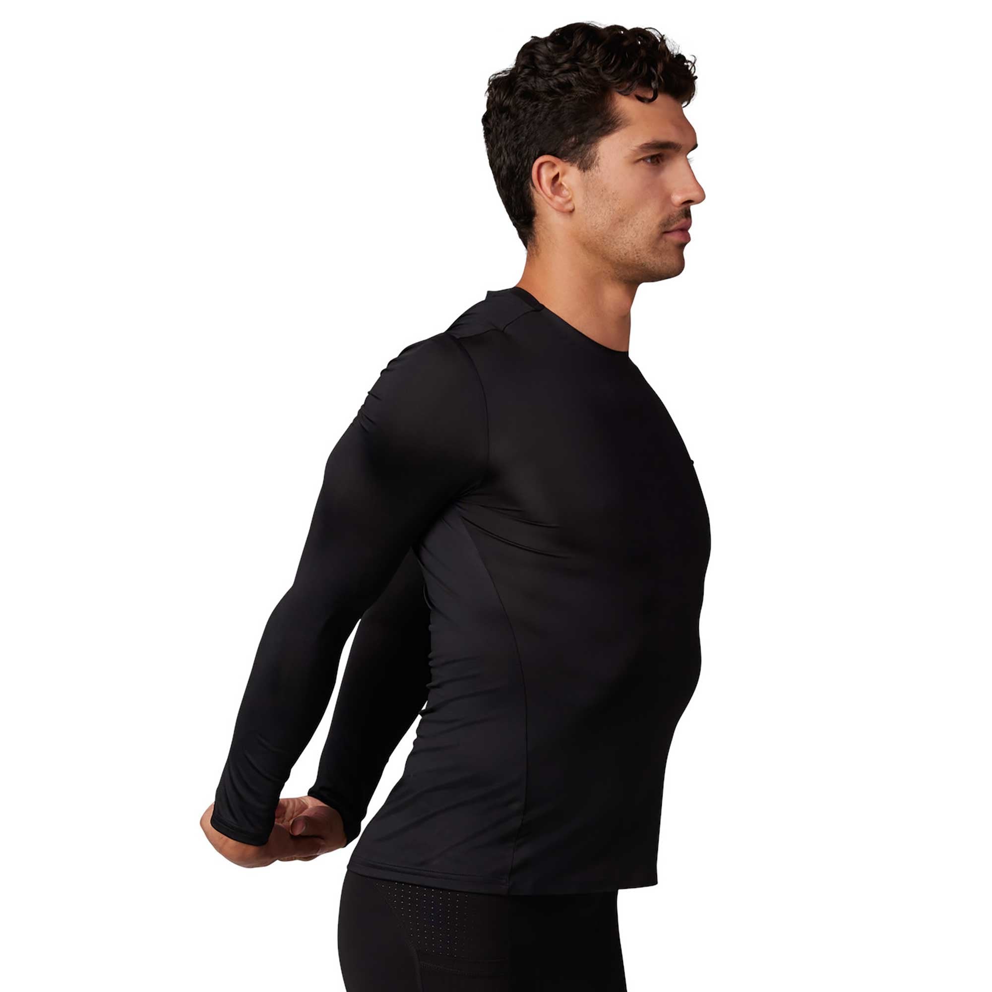 FOX Racing Mens Base Layer - TECBASE LS Shirt (Black)