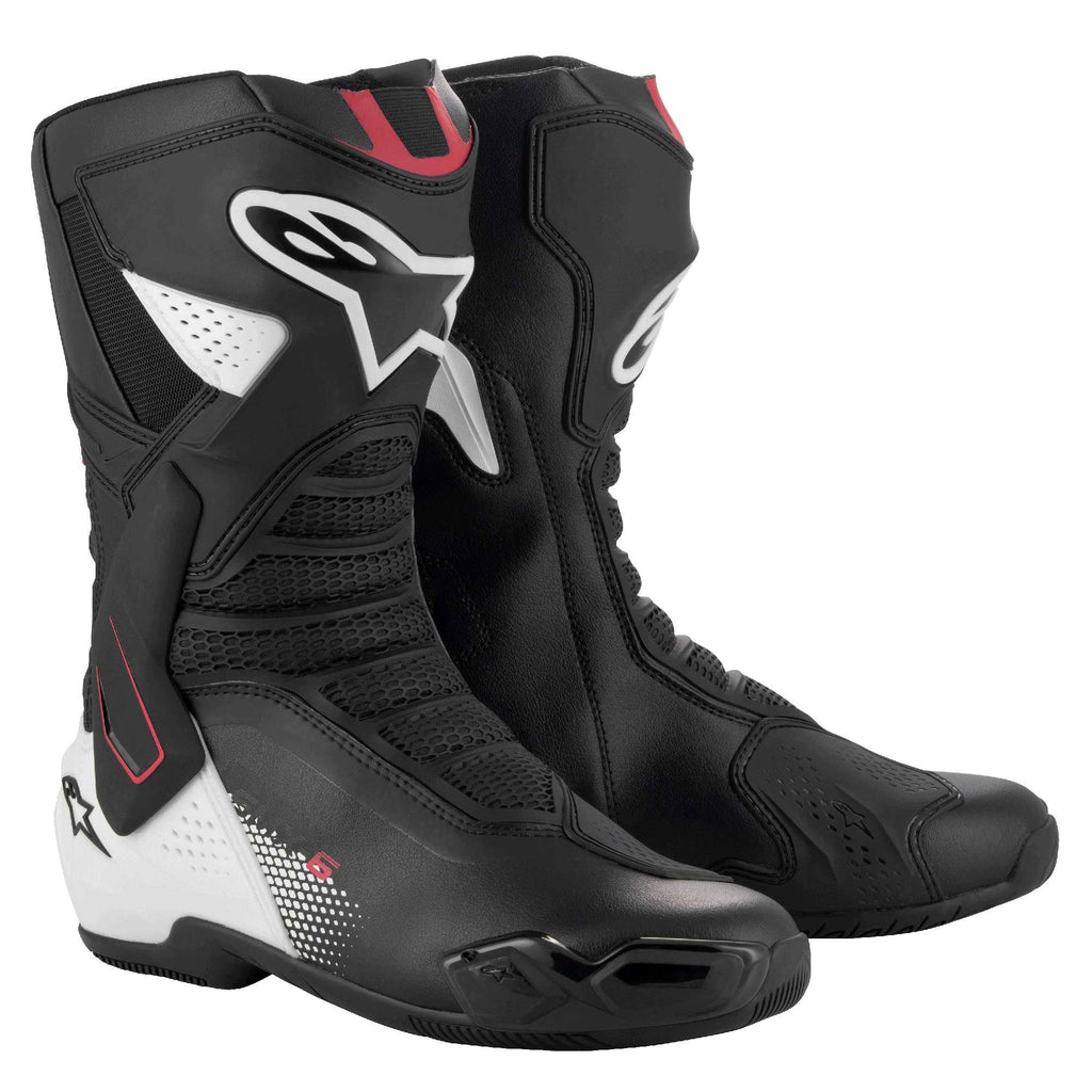 Alpinestars SMX-6 V3 Motorcycle Sports | Road Boots (Black/White/Red Graphic)