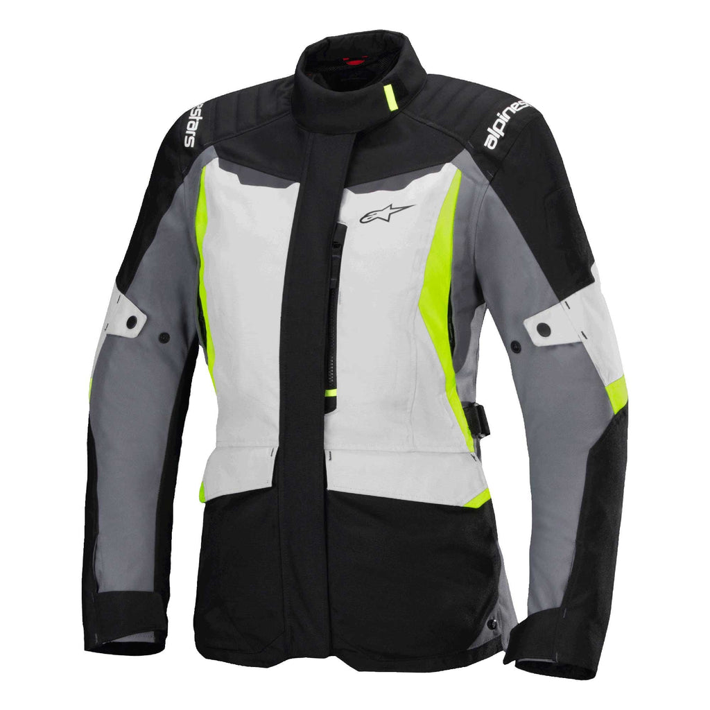 Alpinestars Stella ST-1 Waterproof Womens Motorcycle Textile Jacket (Ice Grey/Black/Yellow Fluo)