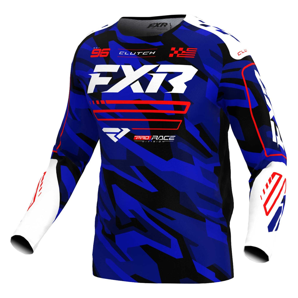 FXR (MX25) Jersey - CLUTCH (Blue Camo/Red)