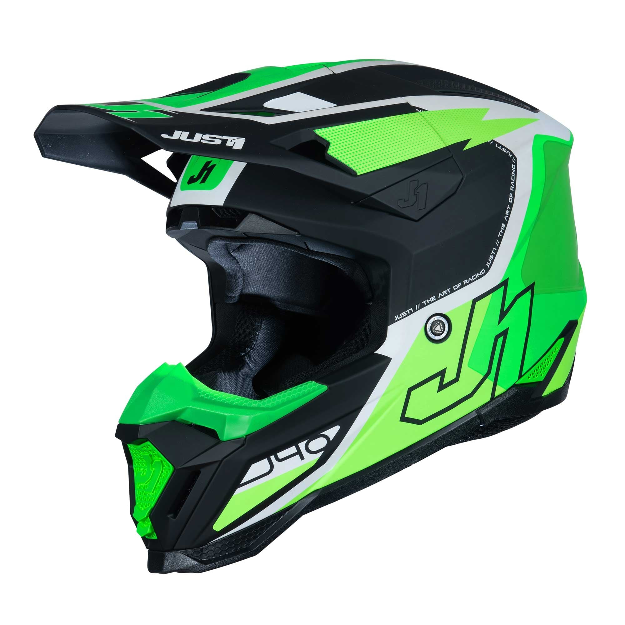 Just1 (MX25) Helmet - J40 - FLASH - Matte Green/White/Black