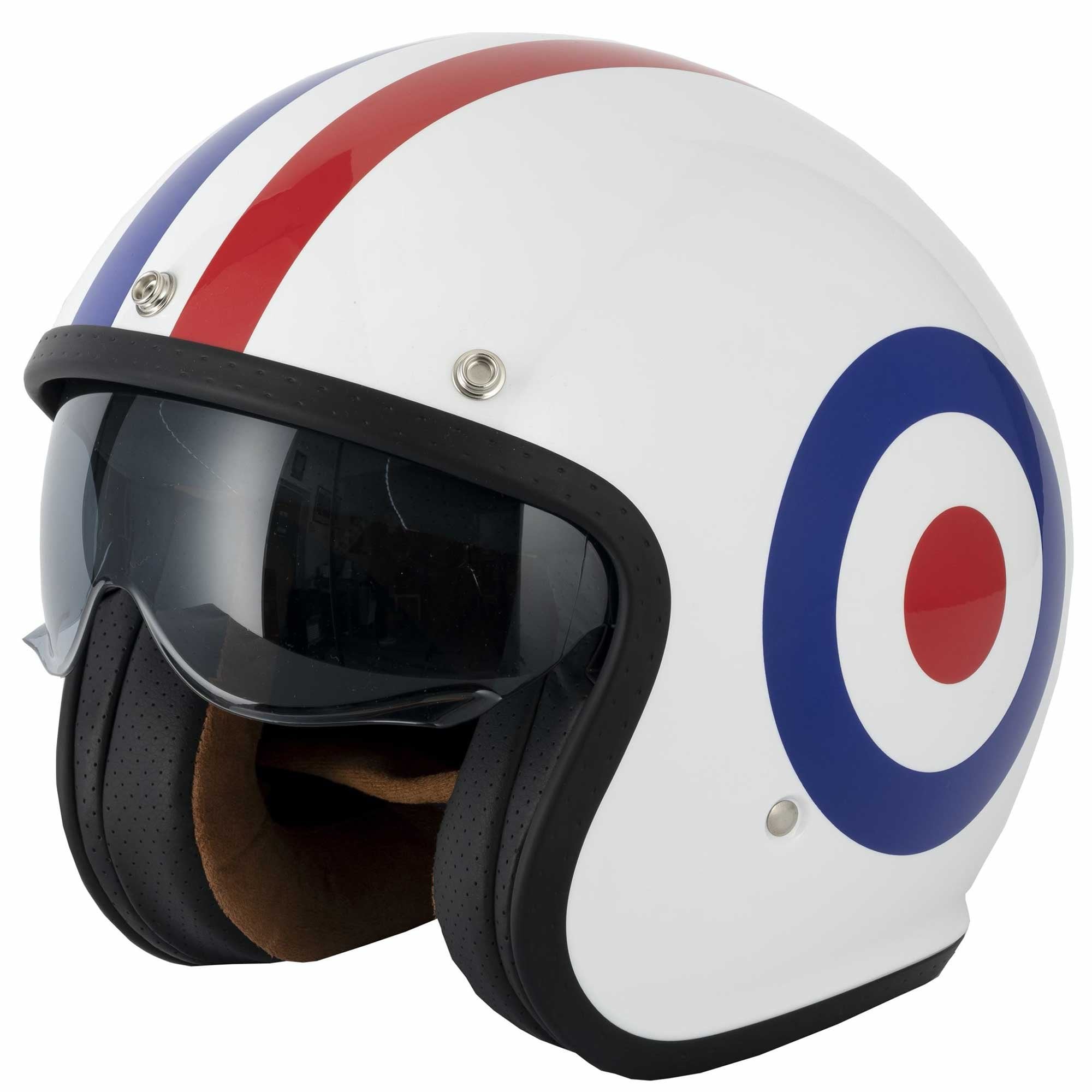 Vcan (2025) Helmet - H589 Classic - Roundel (White/Blue/Red)