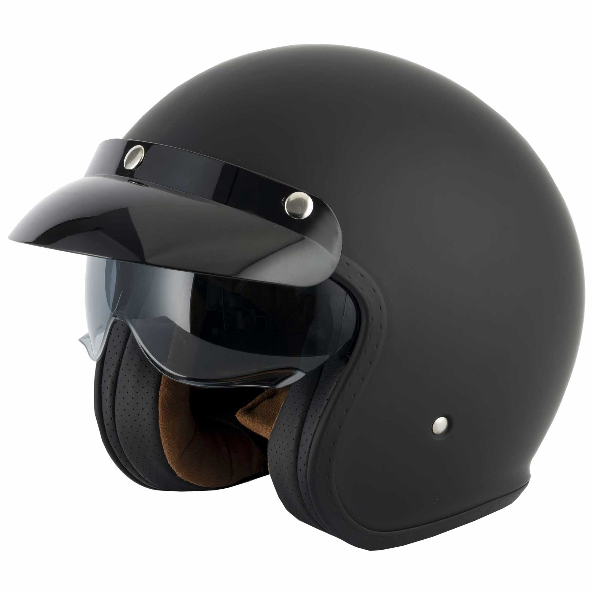 Vcan (2025) Helmet - H589 **With Peak** (Matt Black)