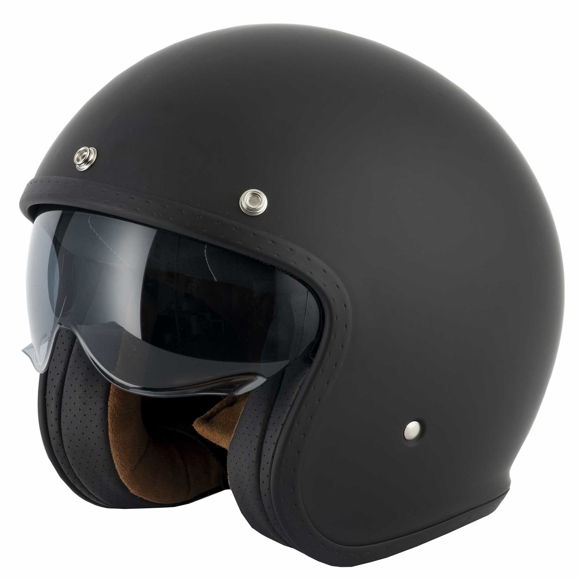 Vcan (2025) Helmet - H589 **With Peak** (Matt Black)