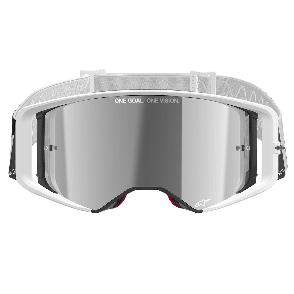Alpinestars SuperTech CORP Vision MX Goggles (White) Mirror Silver Lens