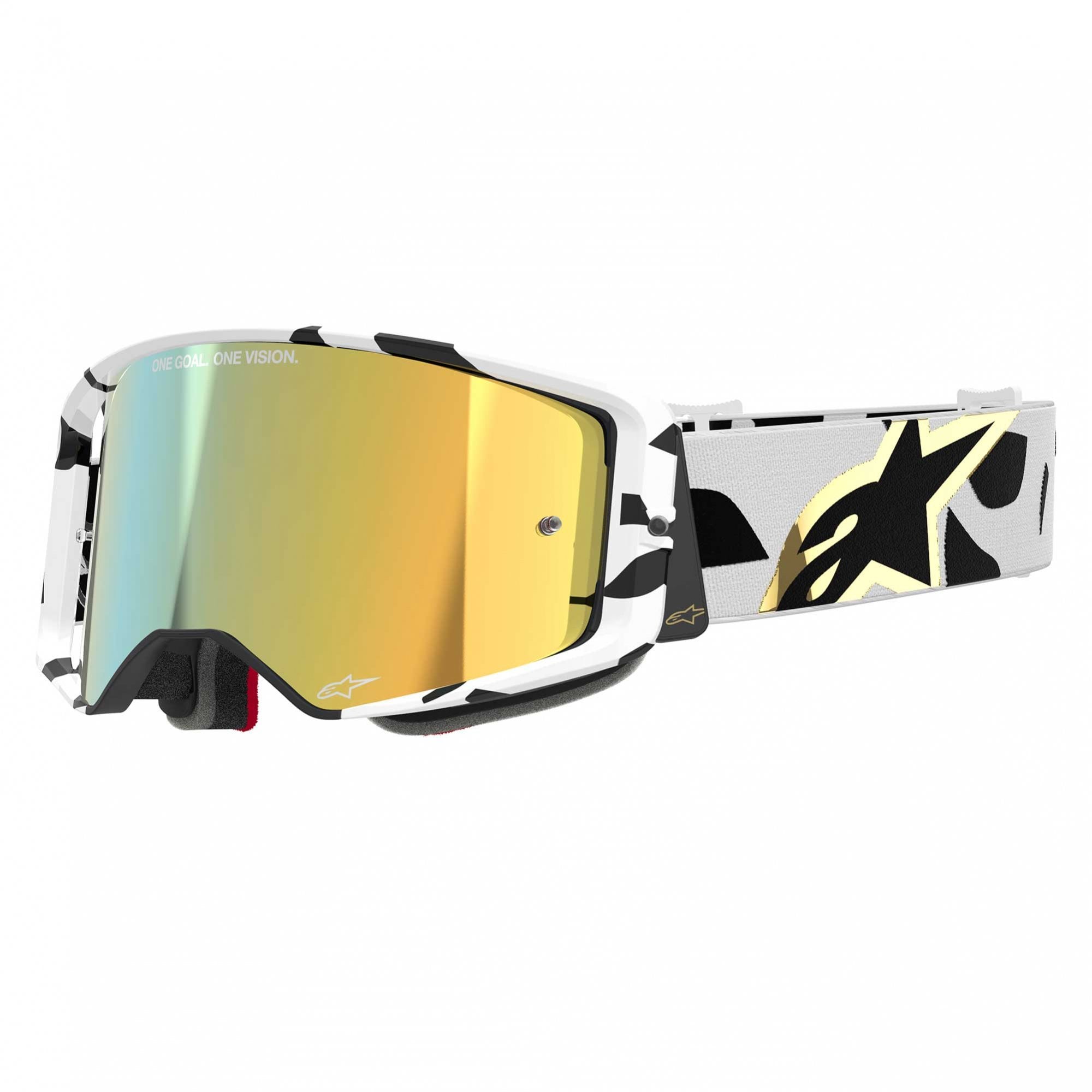 Alpinestars (MX26) Goggles - SuperTech CORP (White/Gold) Mirror Gold Lens