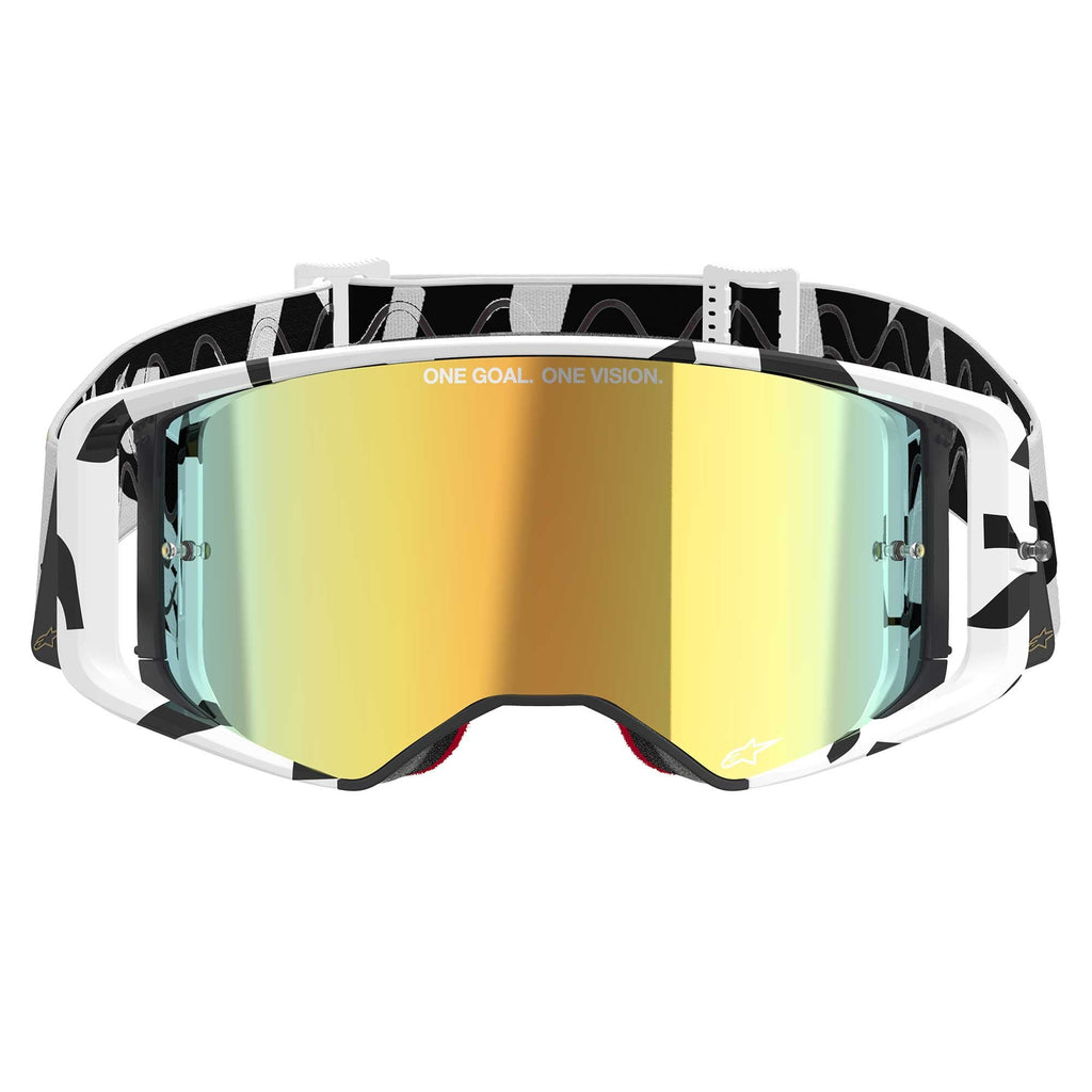 Alpinestars (MX26) Goggles - SuperTech CORP (White/Gold) Mirror Gold Lens