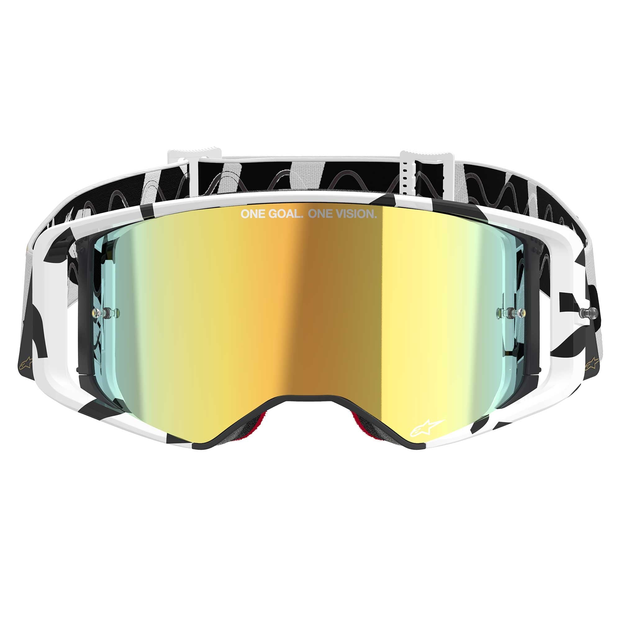 Alpinestars (MX26) Goggles - SuperTech CORP (White/Gold) Mirror Gold Lens