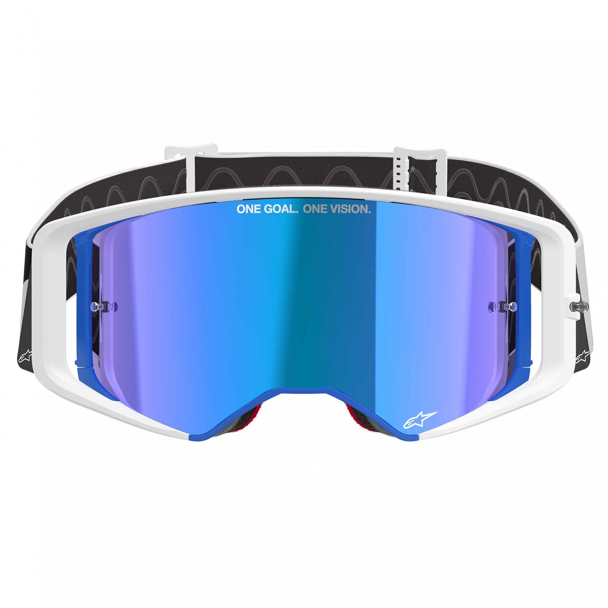 Alpinestars MX | MTB Vision SuperTech Goggles CORP (Blue/Orange) Mirror Blue Lens