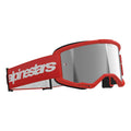 Alpinestars MX | MTB Vision 3 Goggles WORDMARK (Red) Mirror Silver Lens