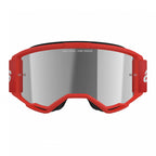 Alpinestars Vision 3 WORDMARK MX Goggles (Red) Mirror Silver Lens