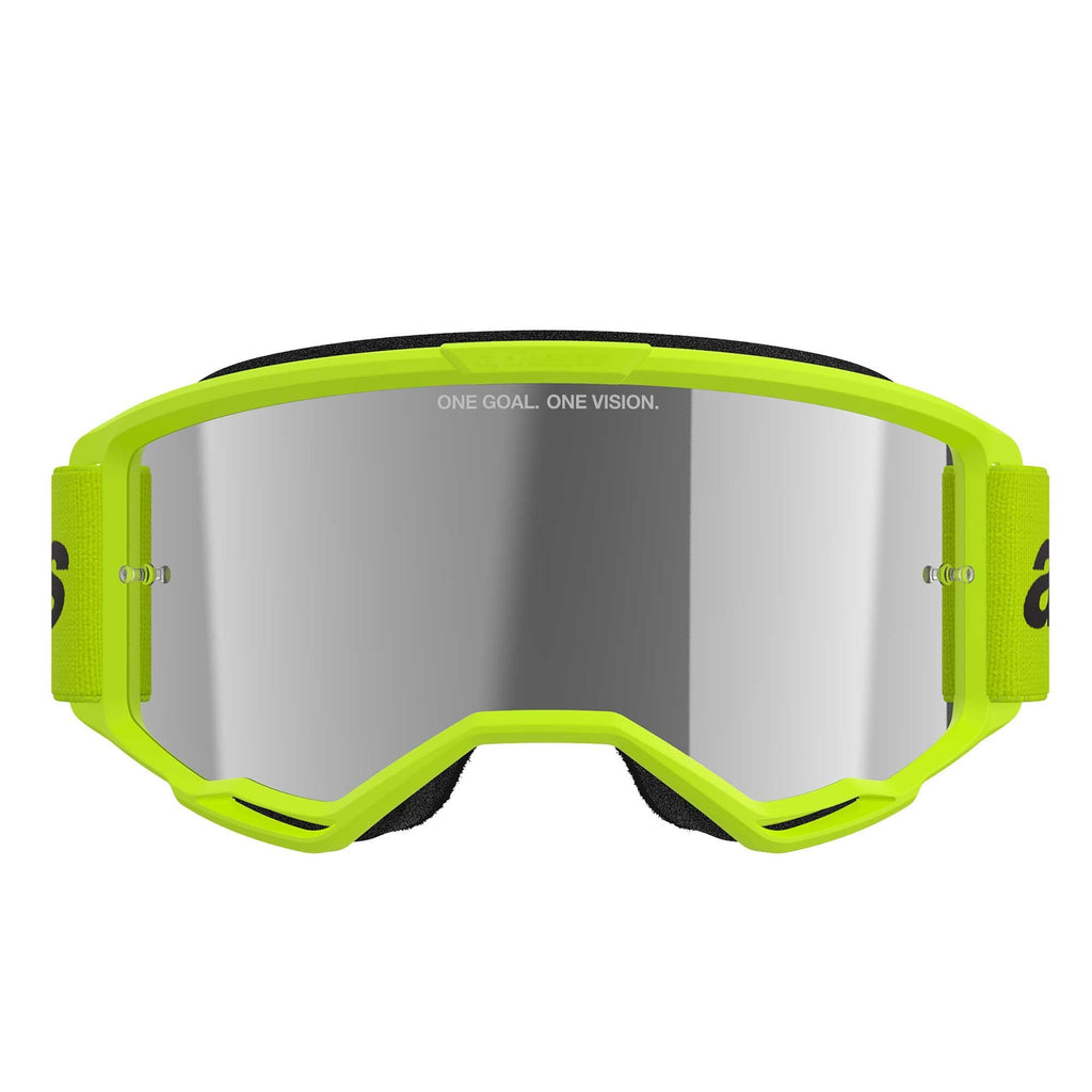 Alpinestars MX | MTB Vision 3 Goggles WORDMARK (Yellow Fluo) Mirror Silver Lens
