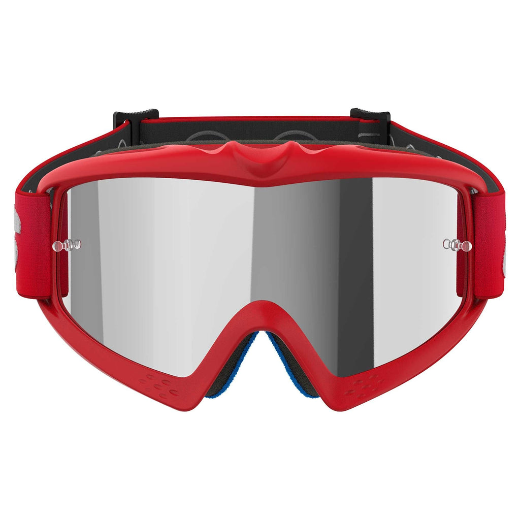 Alpinestars Youth Vision Goggles - BLAZE (Red) Mirror Silver Lens