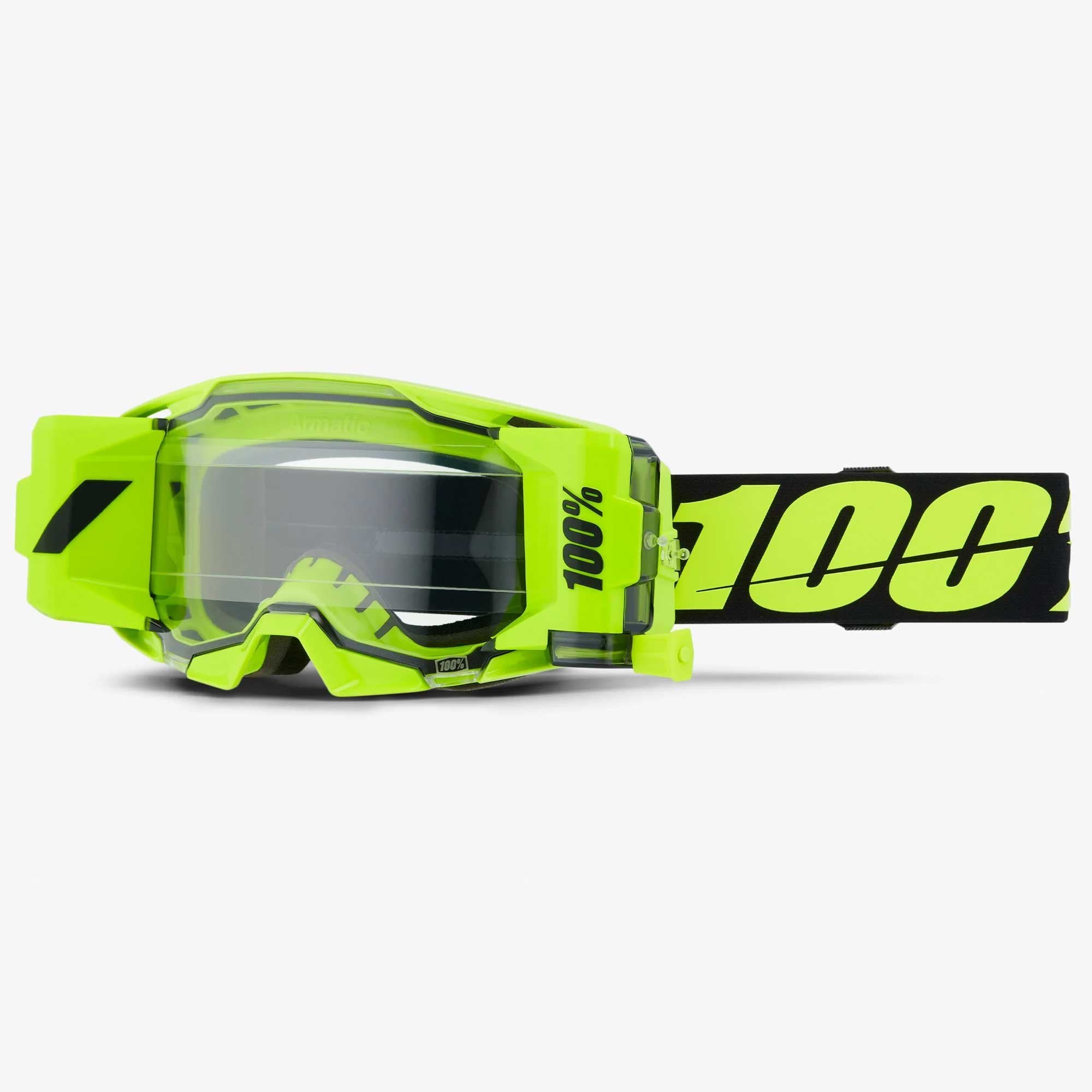 100% MX | MTB Goggles - Armatic FORECAST Roll-Off System (FLUO YELLOW)