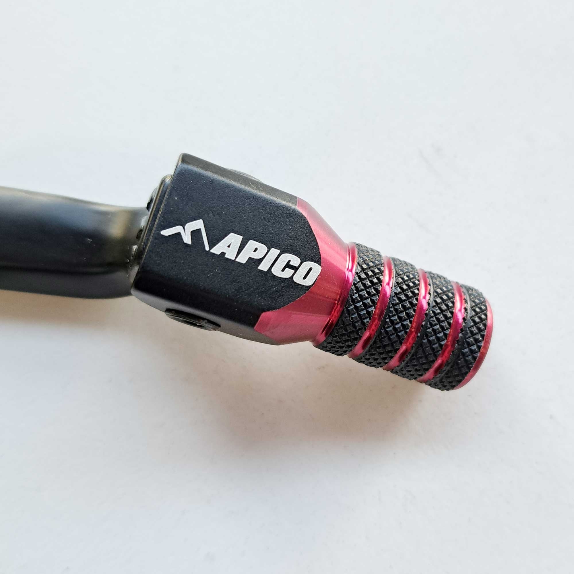 Apico - Gear Lever - Elite - KTM SX85 18-27, SX125/150 17-22, EXC150 17-23, XC-W125/150 17-22, Husqvarna TC85 18-27, TC125 17-22, TE150 17-23, TX125 17-23, Gas Gas MC85 21-27, MC125 21-23 - Black w/Red