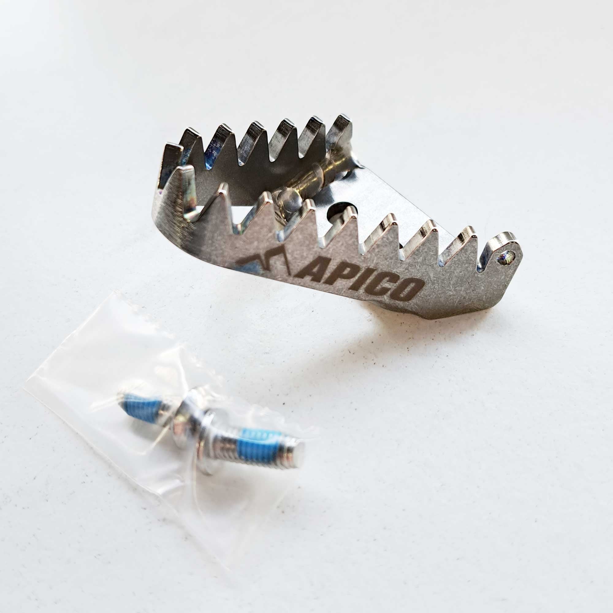 Apico - Rear Brake Pedal Tip - Titanium - KTM SX/SXF 125-450 16-22, EXC/EXCF 125-500 17-23, Husqvarna TC/FC 125-450 16-22, TE/FE 17-23, Gas Gas MC/MCF 125-450 21-23, EC/ECF 250-350 21-23