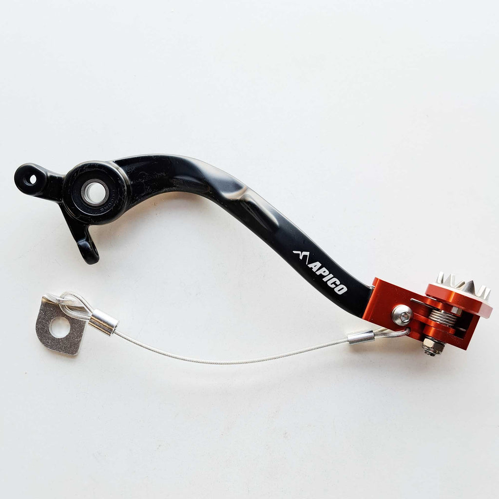 Apico - Rear Brake Lever/Pedal - KTM SX/SXF 125-450 23-26, EXC/EXCF 125-500 24-26, Husqvarna TC/FC 125-450 23-26, TE/FE 125-501 24-26, TX300 23-26, FX350/450 23-26, Gas Gas MC/MCF 125-450 24-26, EC/ECF 250-500 24-26, EX/EXF 250-450 24-26