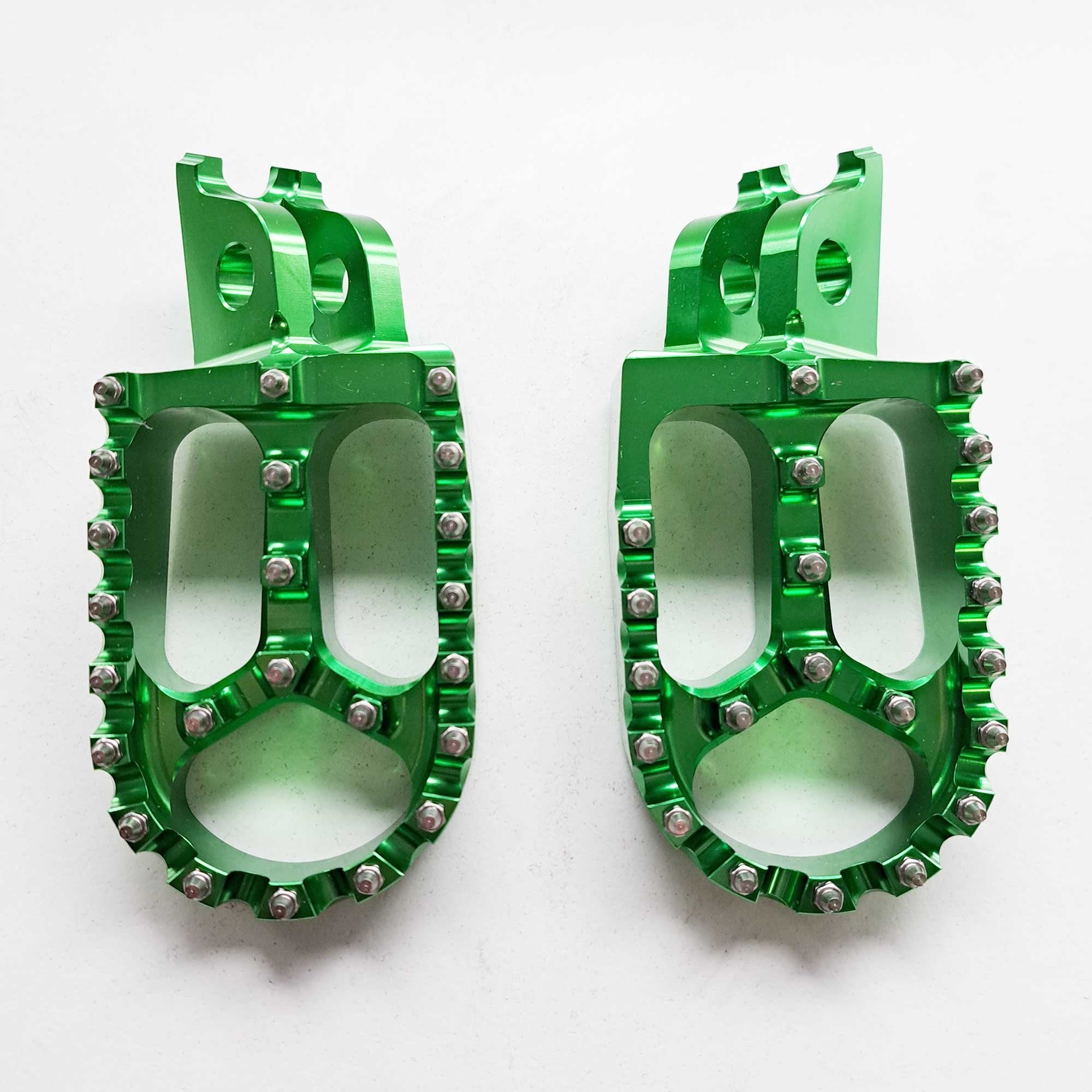 Apico - Foot Pegs - X-Treme - KXF250 06-26, KXF450 07-26, KXF250/450XC 21-26 - Green