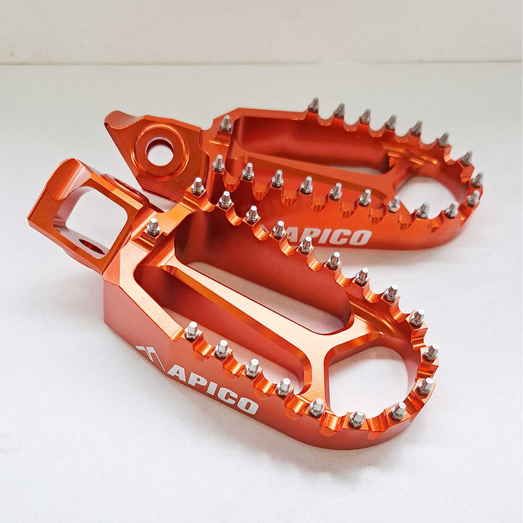 Apico - Foot Pegs - X-Treme - KTM SX/SXF 125-450 23-26, EXC/EXCF 125-450 24-26, Husqvarna TC/FC 125-450 23-26, TE/FE 125-450 24-26, TX300 23-26, FX350/450 23-26, Gas Gas 125-500 24-26, MCF250/450 FACTORY 23-26