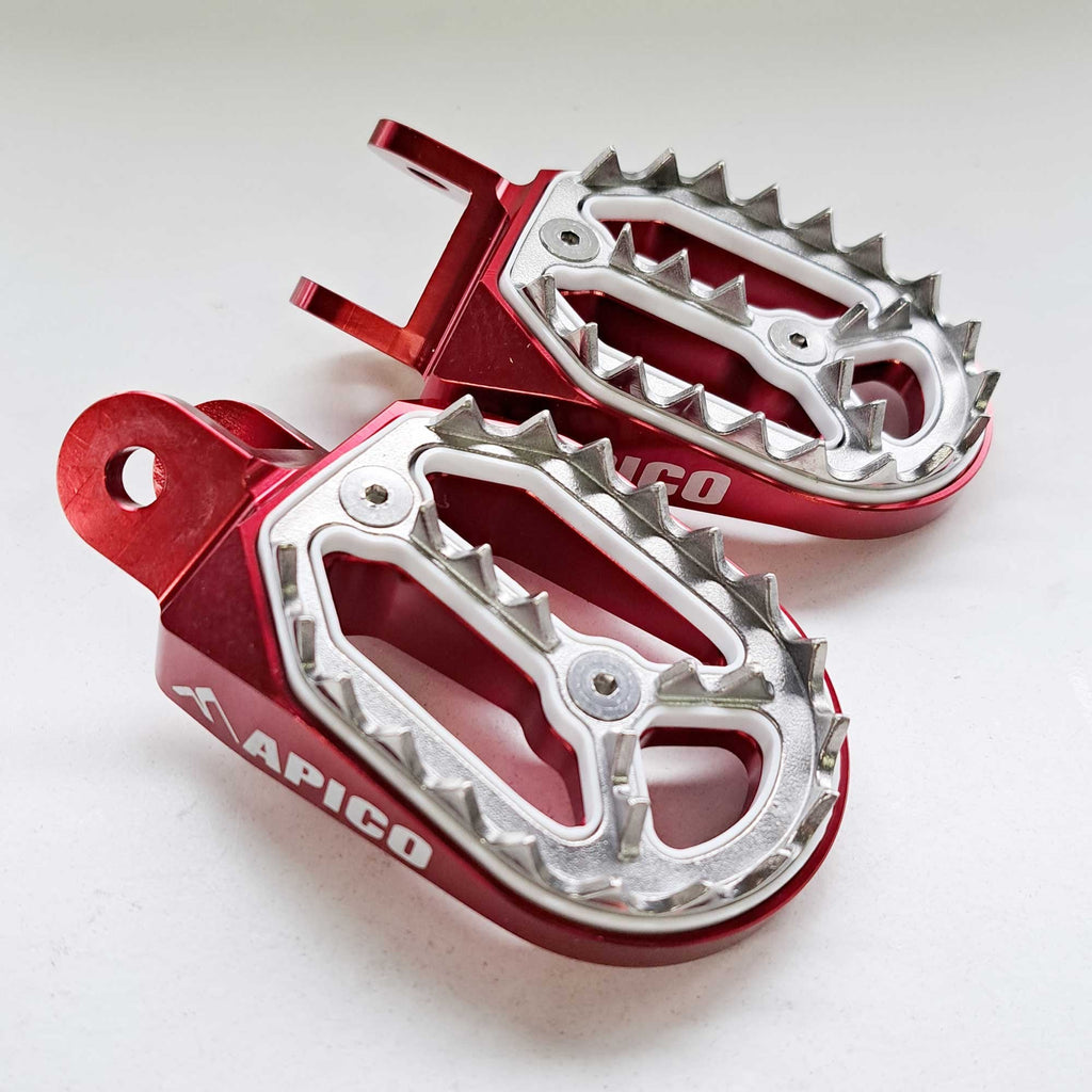 Apico - Foot Pegs - Pro-Bite - CR80 96-02, CR85 03-07, XR250 96-04, XR400 96-04, XR600 89-00, XR650L 92-24