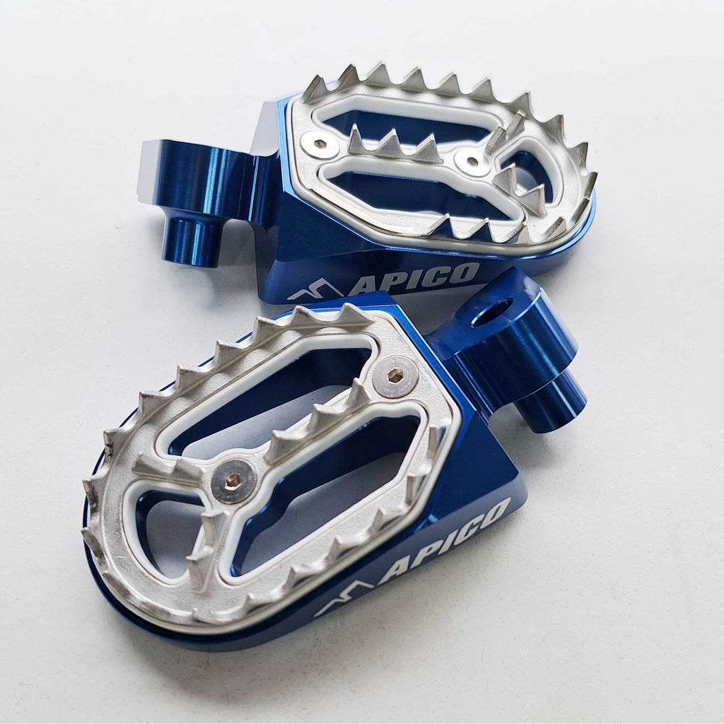 Apico - Foot Pegs - Pro-Bite - YZ65 18-26, YZ85 98-26, YZ125/250 99-26, YZF250 01-23, YZF450 03-22, WRF250 01-24, WRF450 03-23, YZF/WRF400/426 98-02