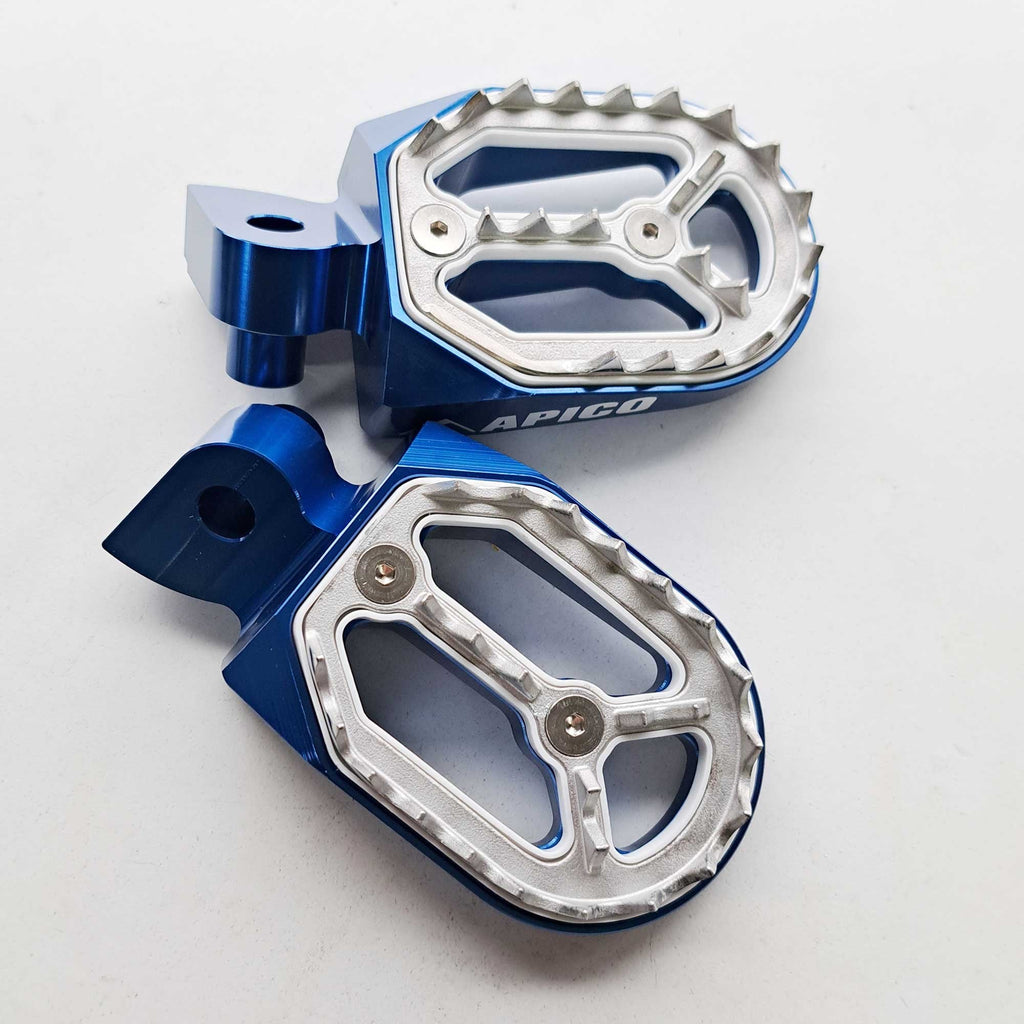 Apico - Foot Pegs - Pro-Bite - YZ65 18-26, YZ85 98-26, YZ125/250 99-26, YZF250 01-23, YZF450 03-22, WRF250 01-24, WRF450 03-23, YZF/WRF400/426 98-02