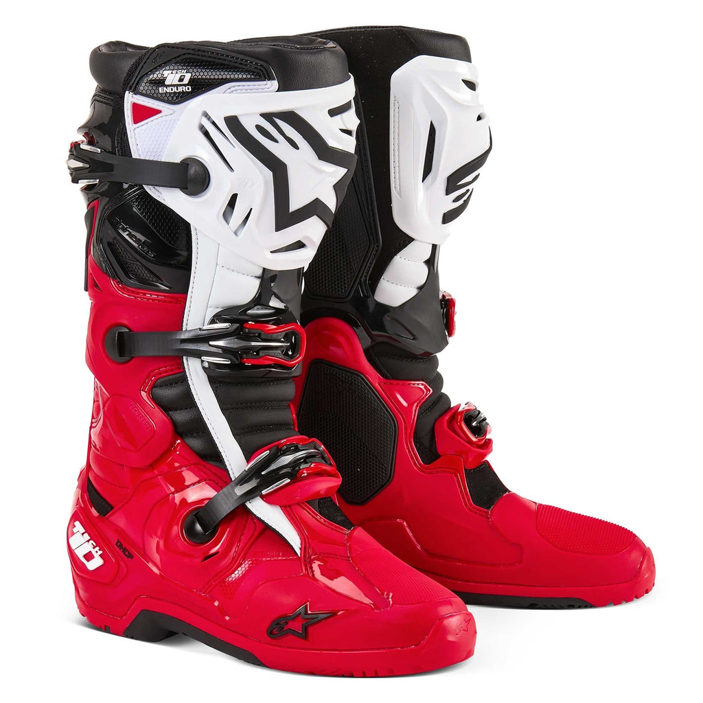 Alpinestars MX Boots - Tech 10 ENDURO (Bright Red/Black/White)