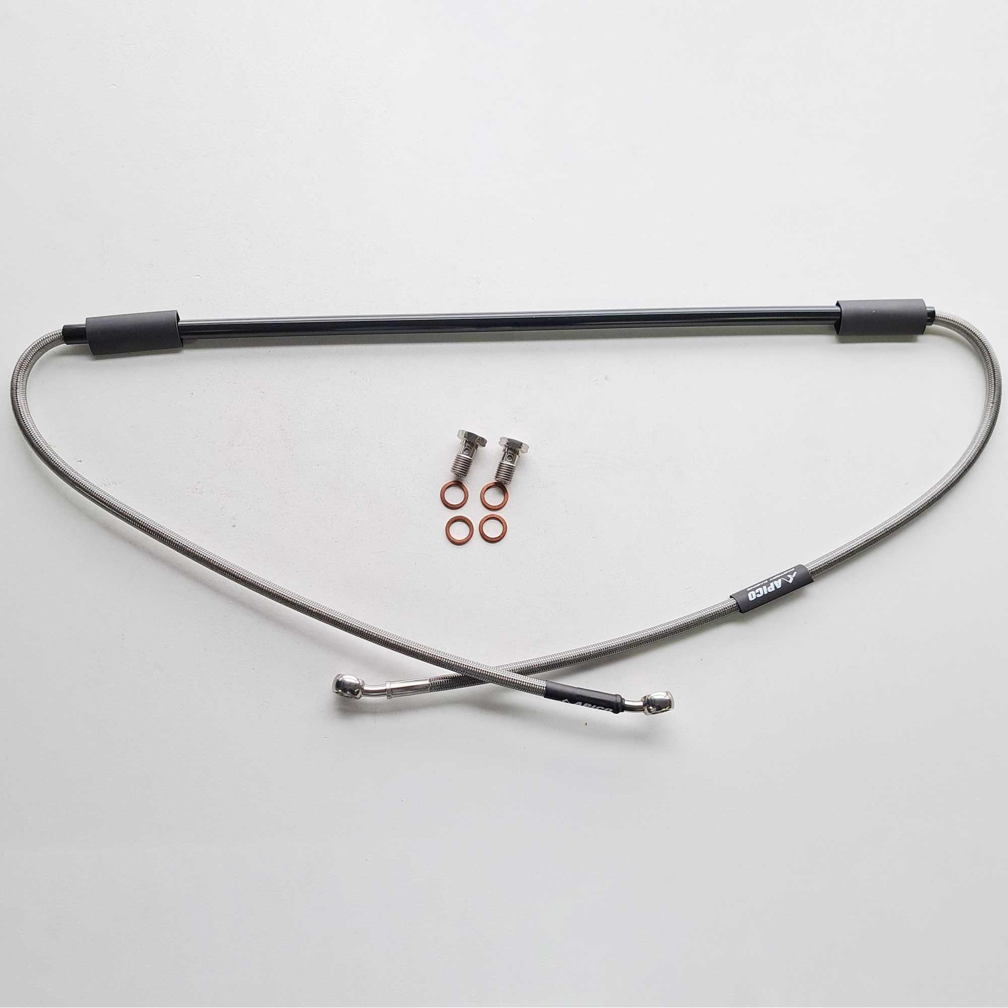 Apico - Brake Hose - Front - KX125 06-08, KX250 07-08, KXF250 06-20, KXF450 06-18, RM125 06-08, RM250 07-08, RMZ250 07-26, RMZ450 04-26