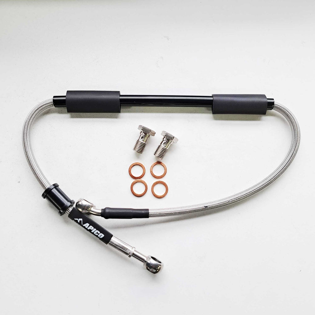 Apico - Brake Hose - Rear - CRF250 18-26, CRF450 17-26, CRF450X 19-26, CRF250RX 19-26, CRF450RX 17-26, CRF450L 19-20, CRF450RL 21-26 - Black