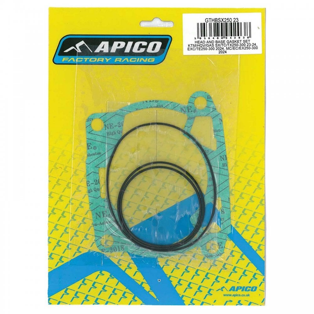 Apico - Top End Gasket Kit - KTM SX250/300 23-26, EXC250/300 24-26, Husqvarna TC250 23-26, TC300 25-26, TE250/300 24-26, TX300 23-26, Gas Gas MC250 24-26, MC300 25-26, EC250/300 24-26, EX250/300 24-26