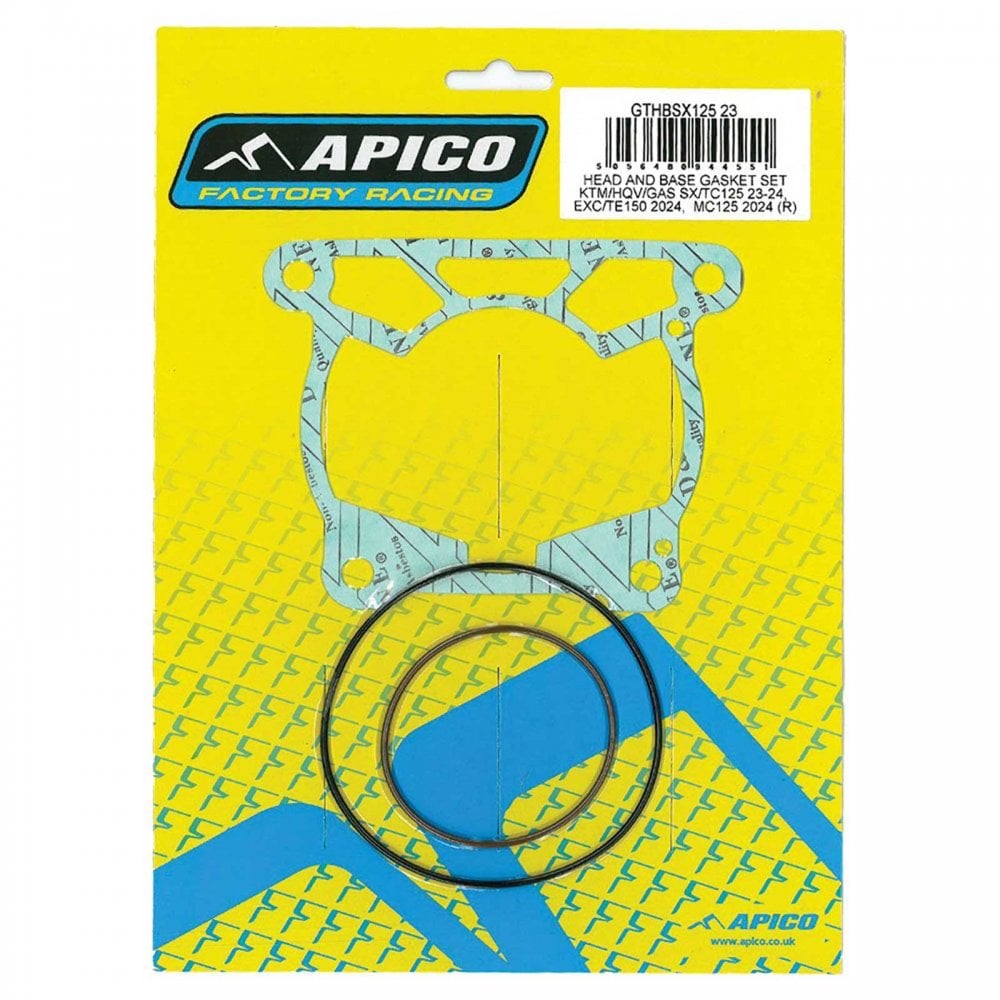 Apico - Top End Gasket Kit - KTM SX125 23-26, EXC125 24-25, Husqvarna TC125 23-26, TE150 24-26, Gas Gas MC125 24-26