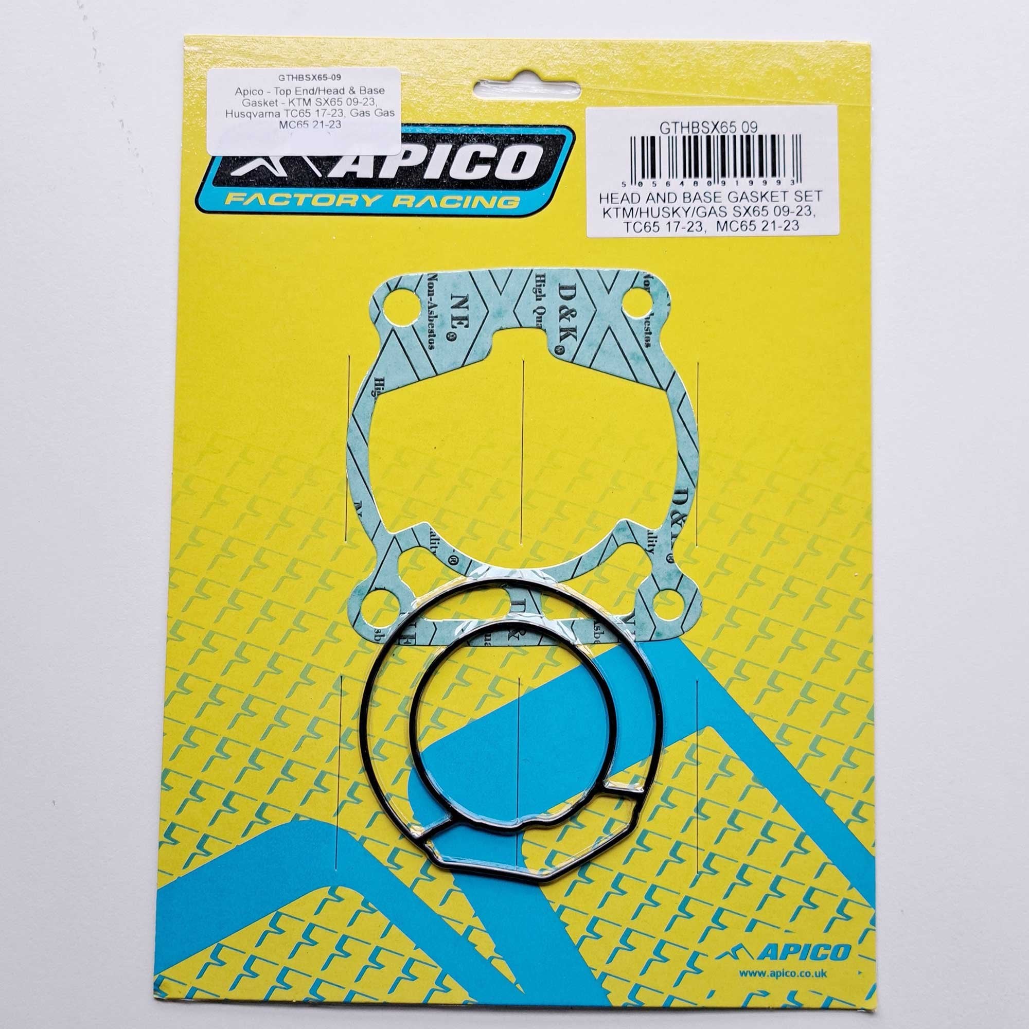 Apico - Top End Gasket Kit - KTM SX65 09-23, Husqvarna TC65 17-23, Gas Gas MC65 21-23