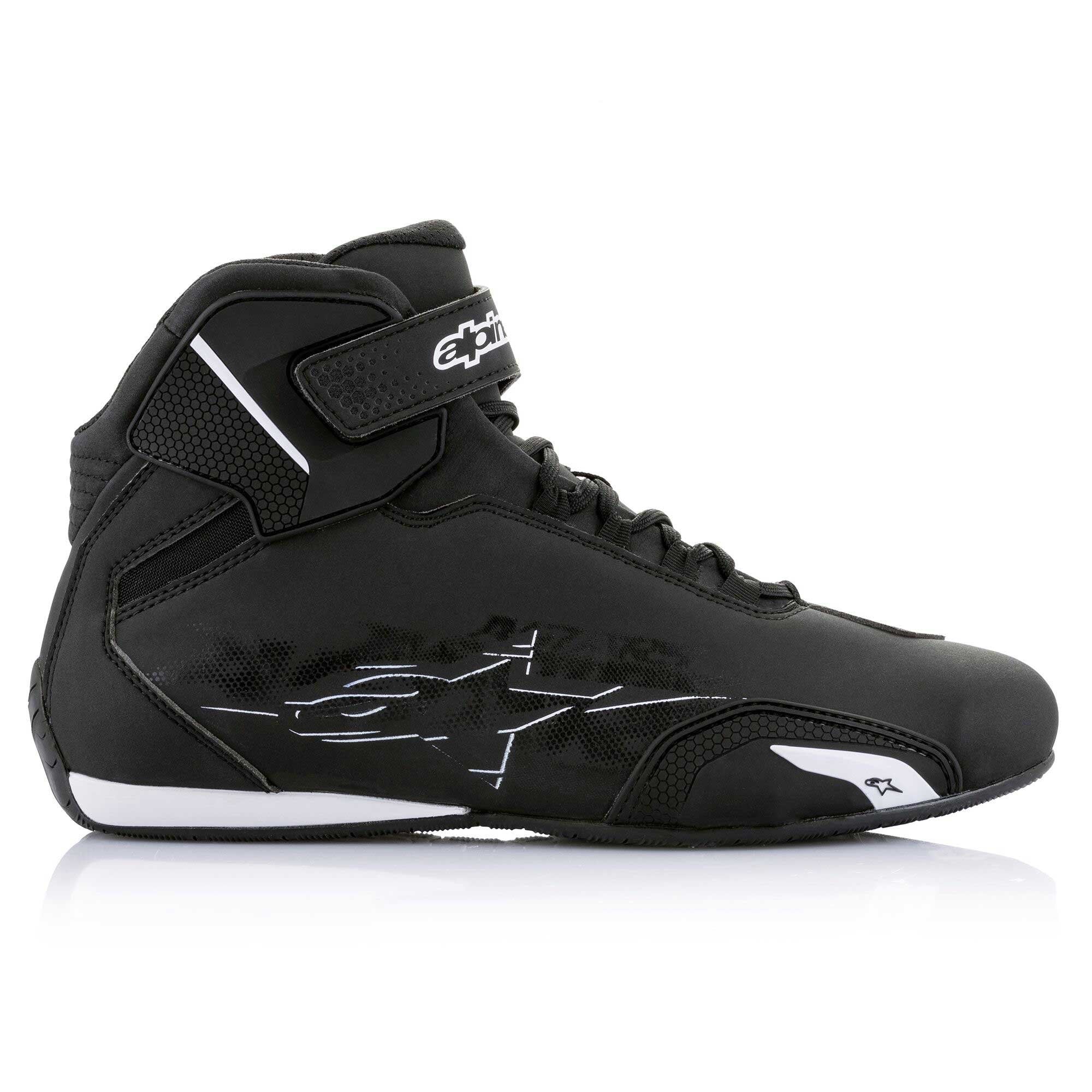 Alpinestars Sektor Motorcycle Riding Shoes (Black/White)