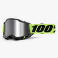 100% MX | MTB Goggles - Accuri-2 (BLACK/FLUO YELLOW) Silver Iridium Lens