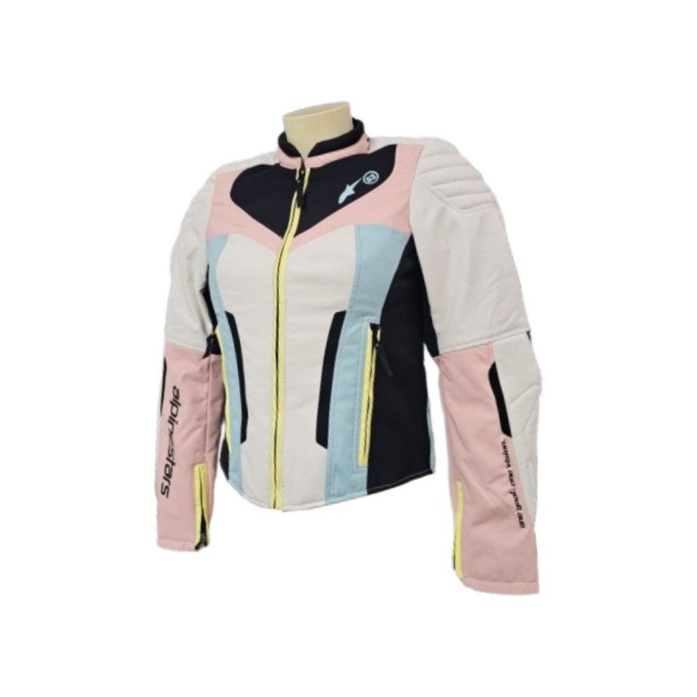 Alpinestars Stella ISLA WR Womens Motorcycle Textile Jacket (ECRU Coral/Black/Aqua)