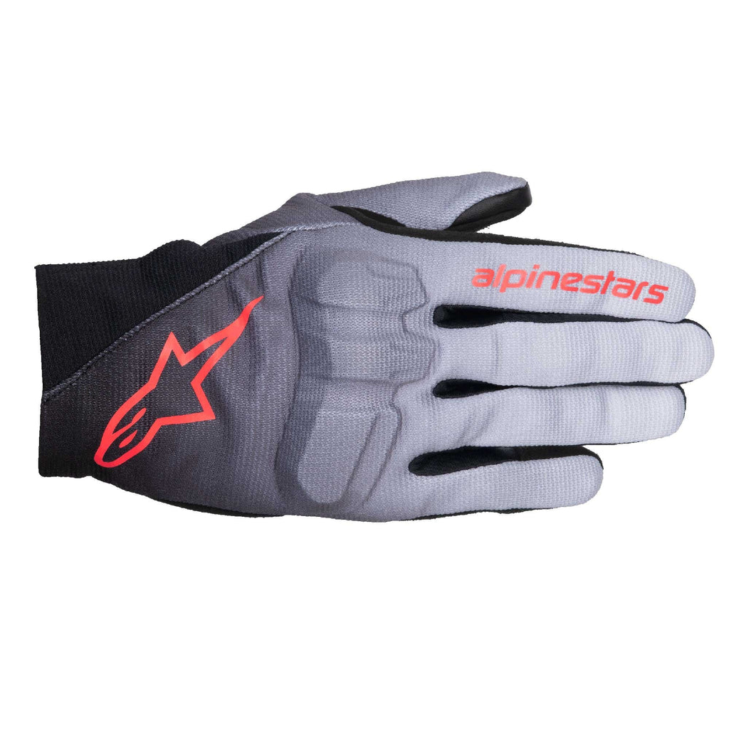 Alpinestars Women's REEF V2 Motorcycle Short Textile Gloves (Grey/Black/Pink Fluo)